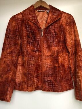 90s/y2k alligator print jacket by vintage brand a la carte